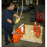 Image of man working on 300M Mill Duty AC Thruster Shoe Brakes