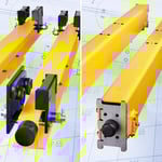 Endcarriages for suspension and o.h.t. cranes