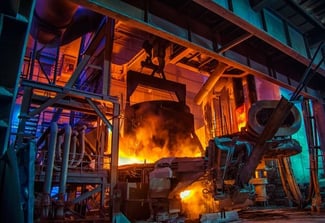 Photo of Steel Furnace with Fire