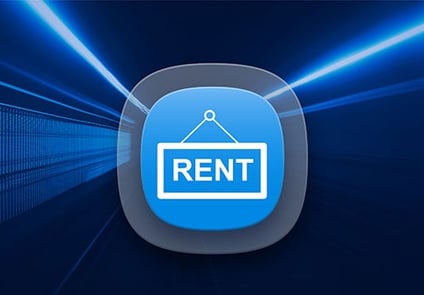 Image of Icon with "Rent" Sign in the center