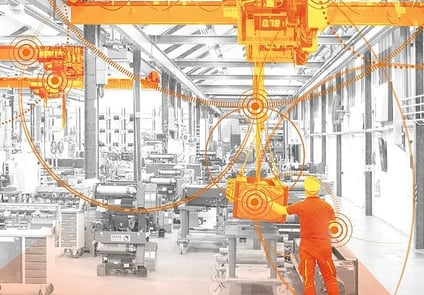 Image showing a worker in a production plant