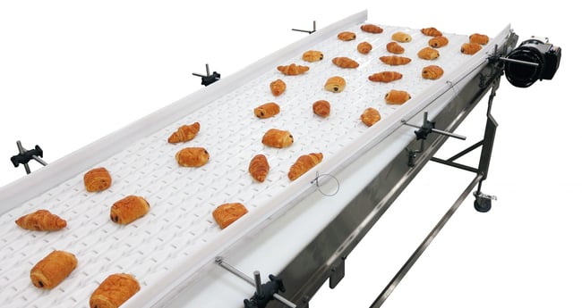 Image of baked goods on conveyor