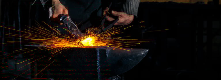 shackle being forged