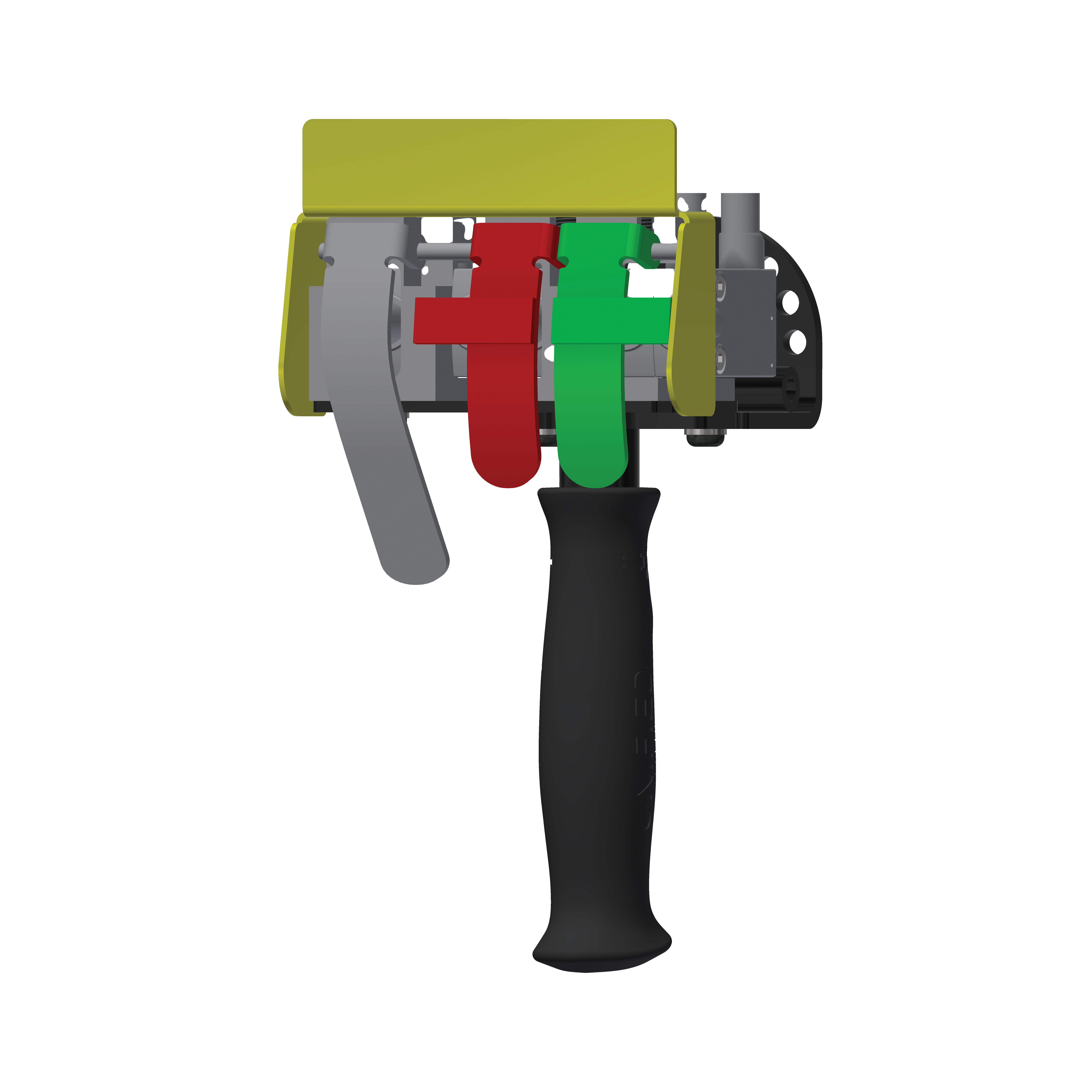 Unified electric three-button, two-step RH for up, down, and common product rendering