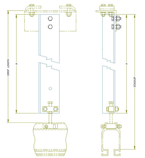 Adjustable Hanger Drop Angle Kit product diagram