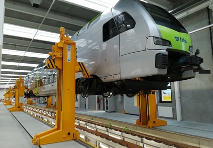 Image of Tube Train on Lifting Jack