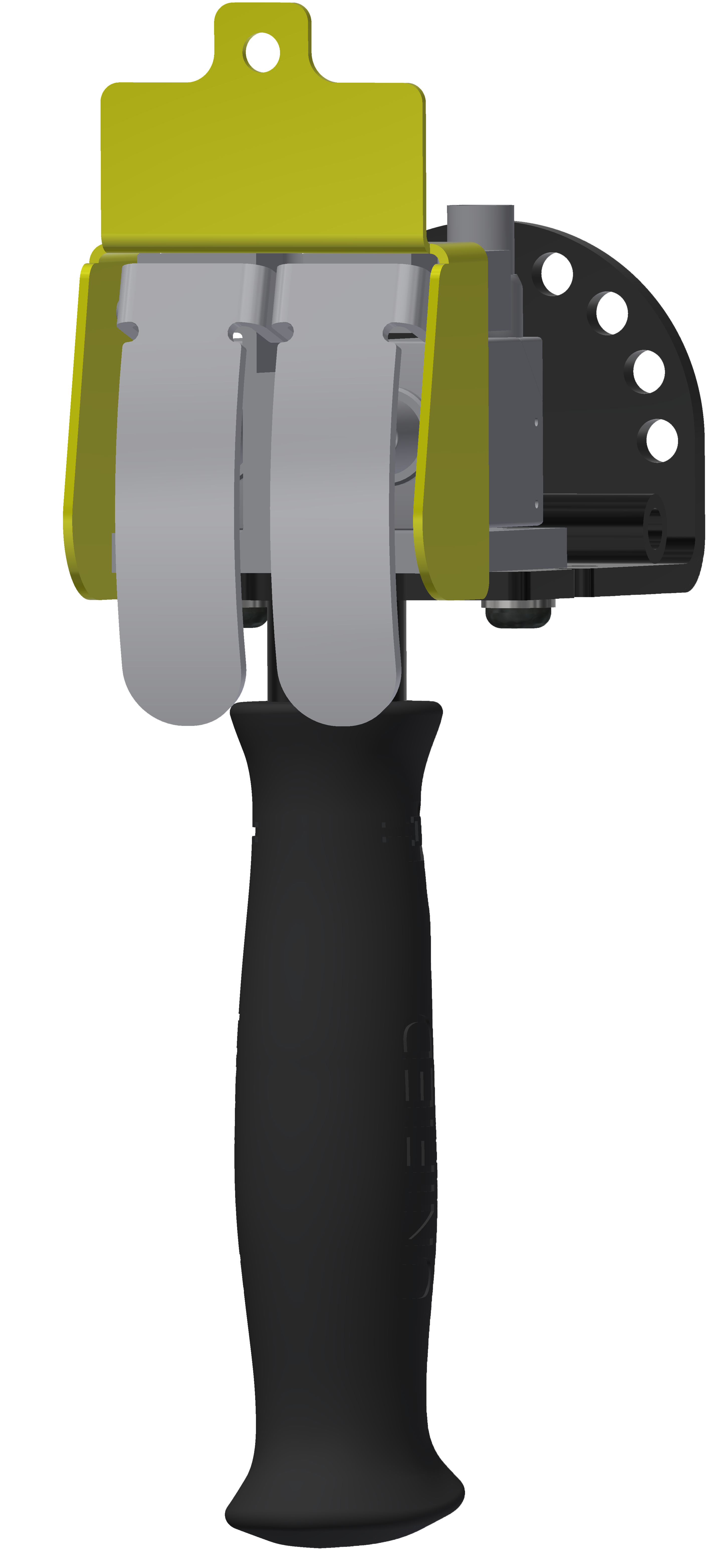 Unified electric two button handle product rendering