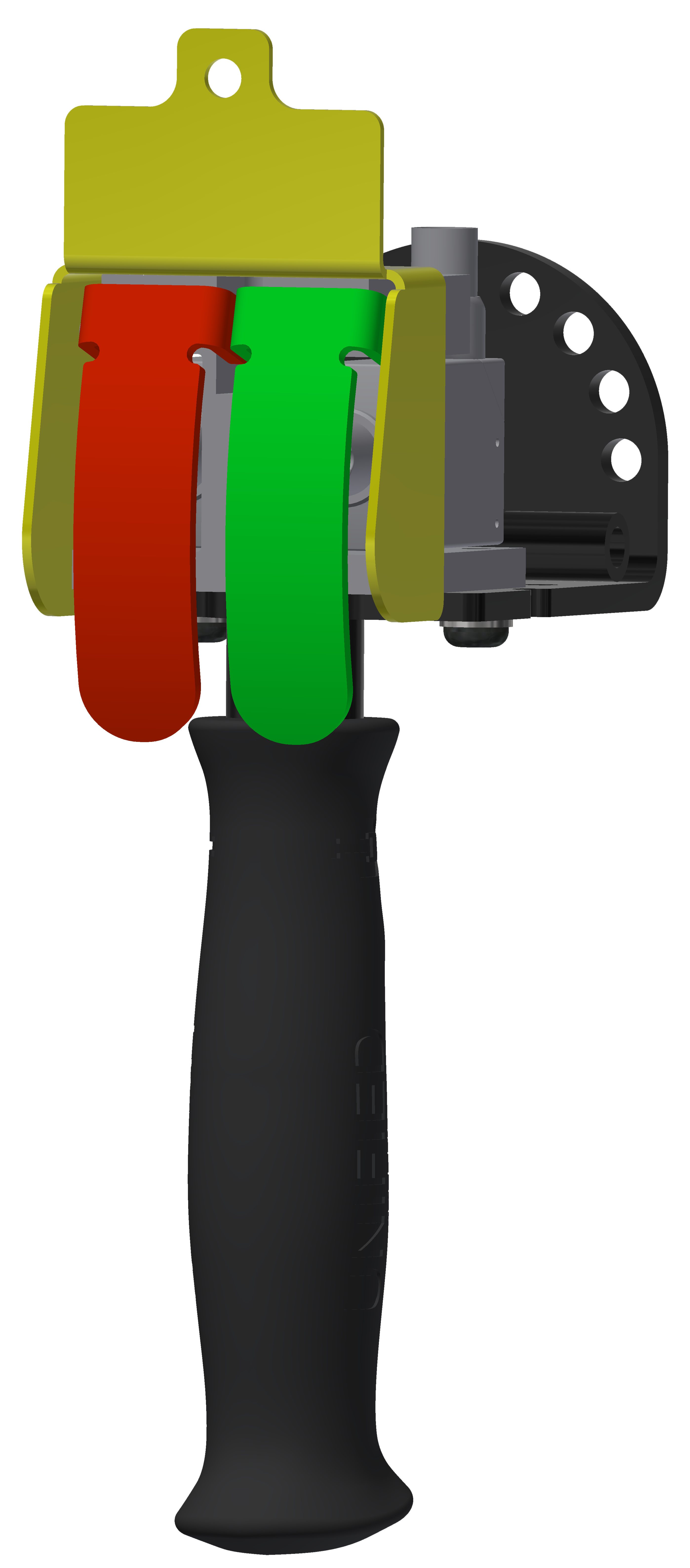 Unified electric two-button handle for up and down product rendering