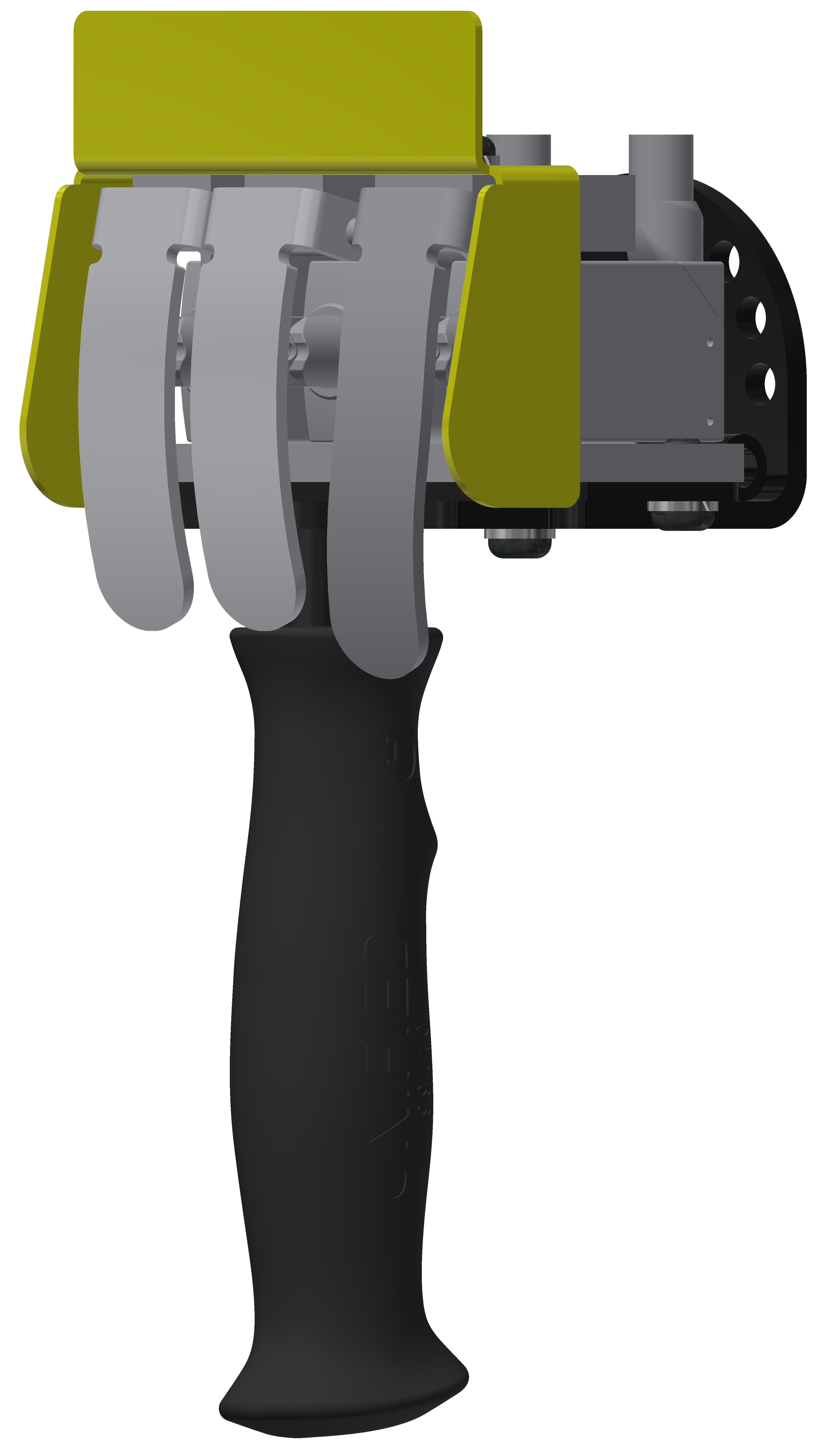Unified electric three-button LH handle product rendering