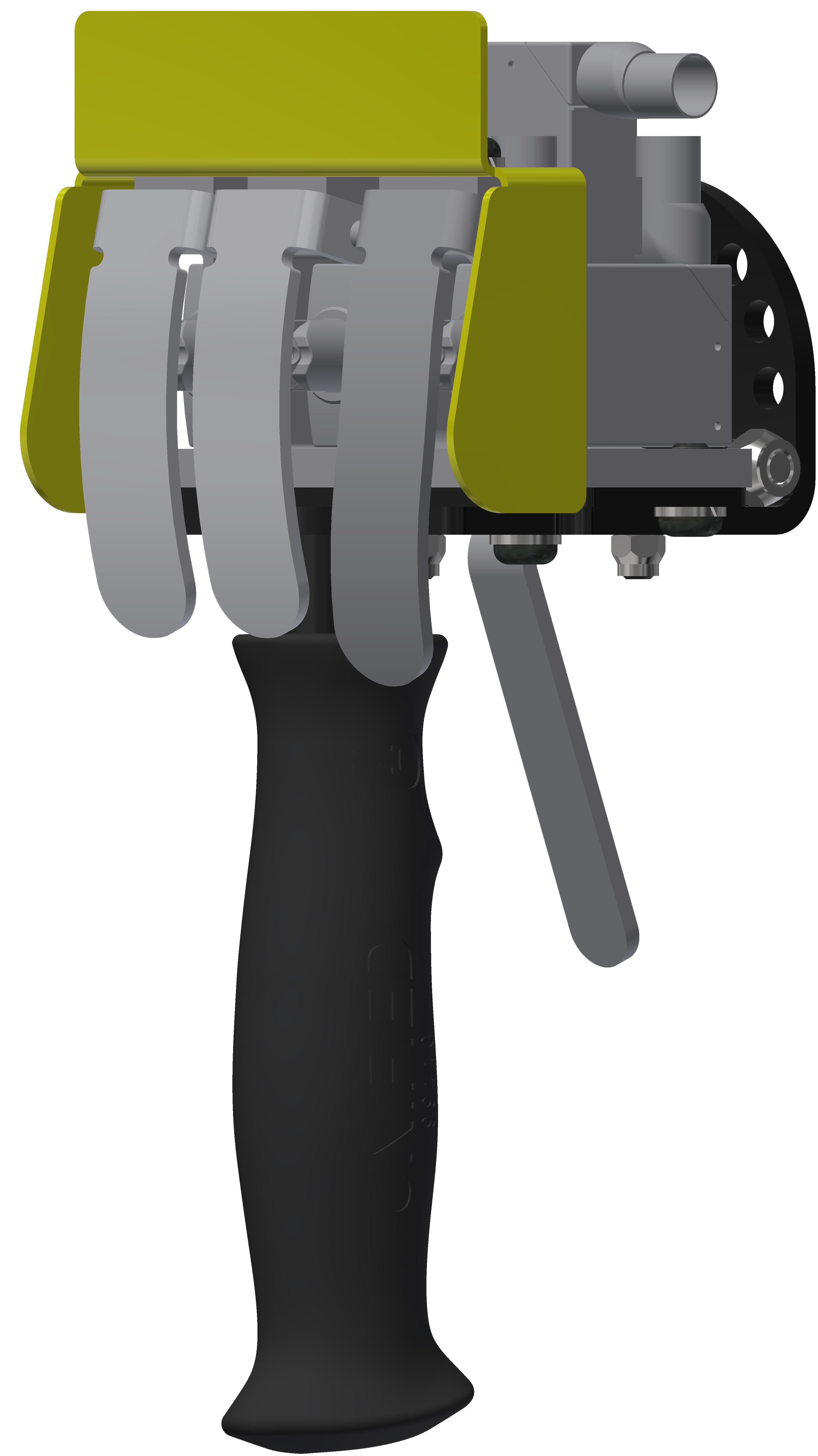 Unified electric three-button LH with trigger product rendering