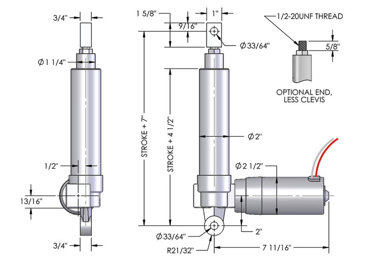 HMPD Series with Clutch Dimensions